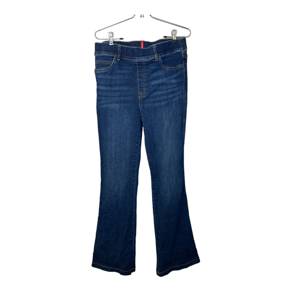 High-Rise Dark Blue Flare Jeans - Picture 2 of 9
